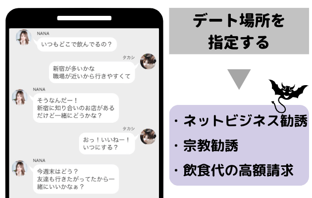 業者の見分け方５会うお店を指定してくる