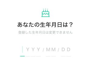 ココミーに生年月日を入力する