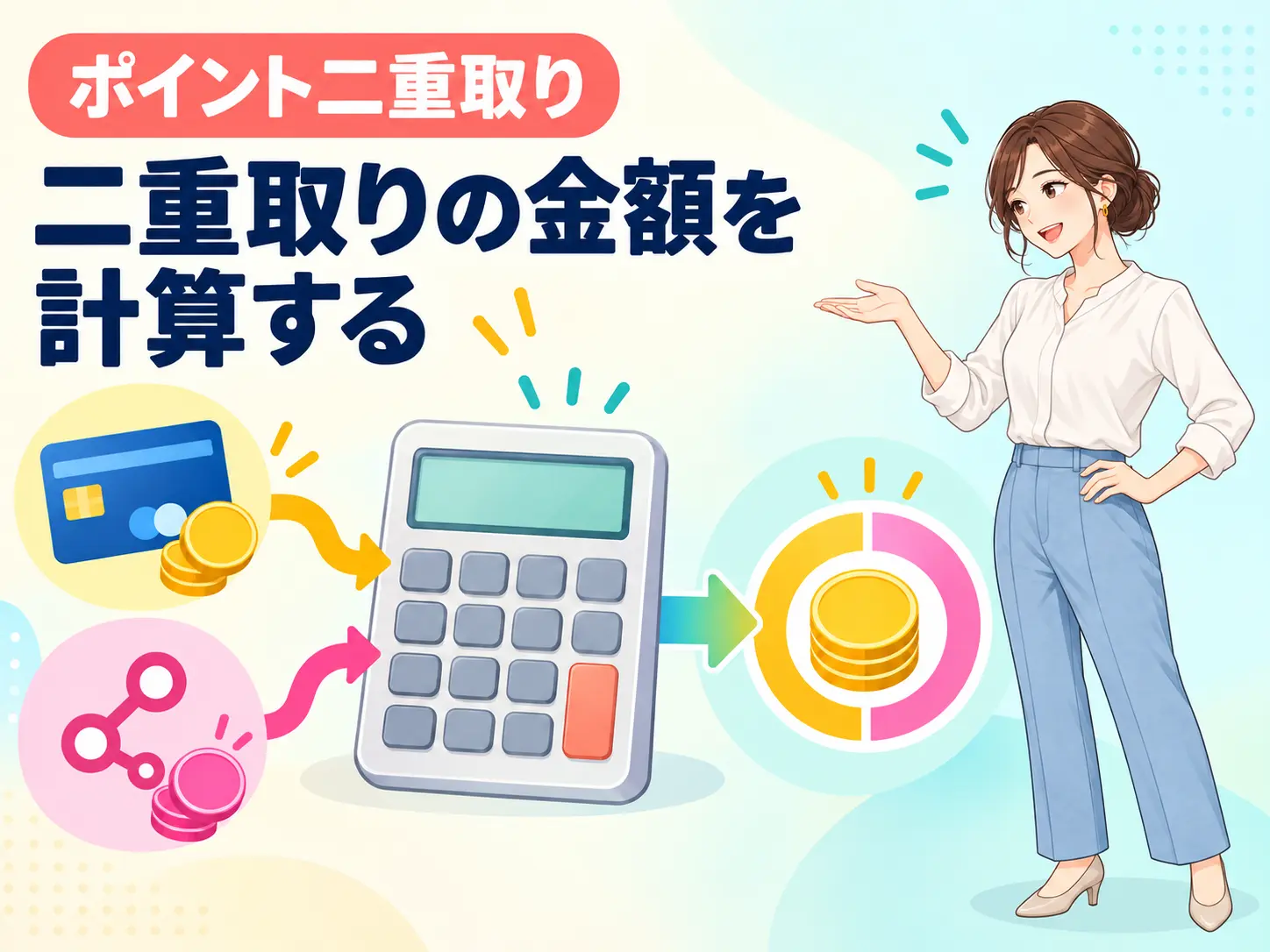 ポイント二重取りでもらえる金額を計算する記事のタイトル画像