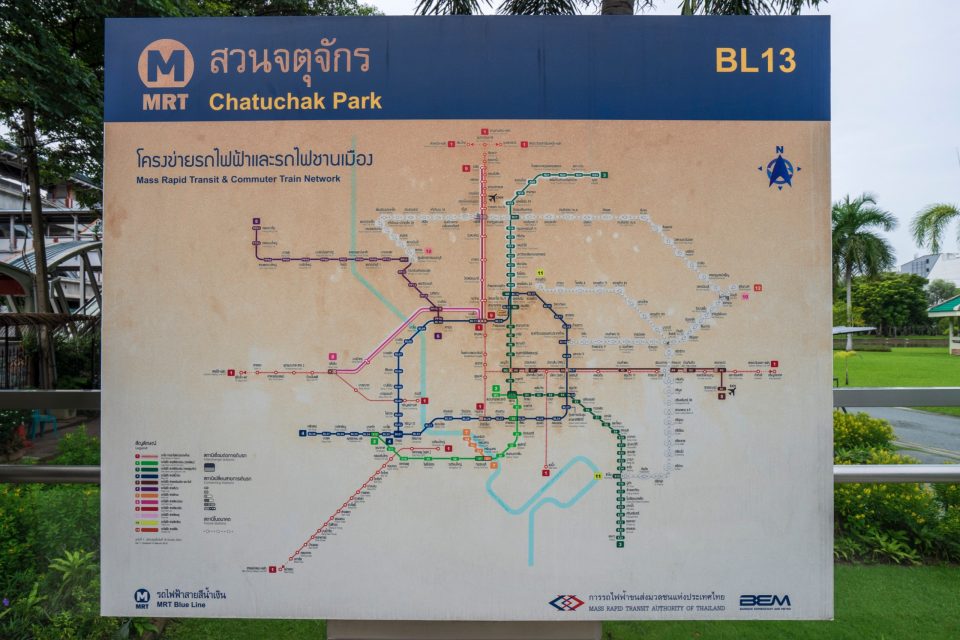 バンコク　都市鉄動　路線図