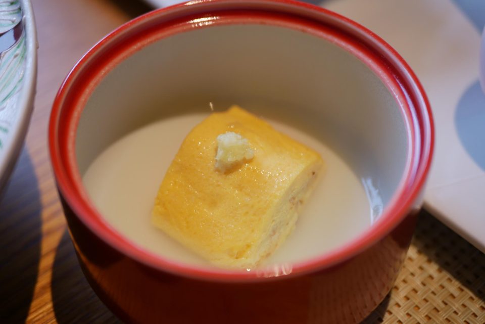 天谷リコッタチーズの卵焼き 銀餡 生姜