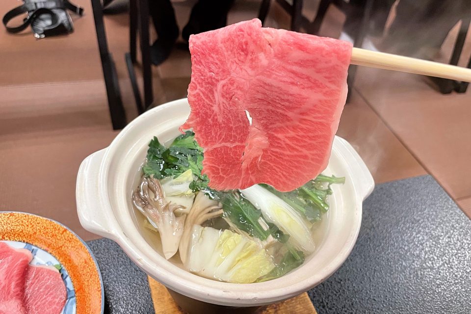 みのや泰平閣　夕食　和牛しゃぶしゃぶ